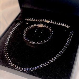 Blue a sapphire jewelry set